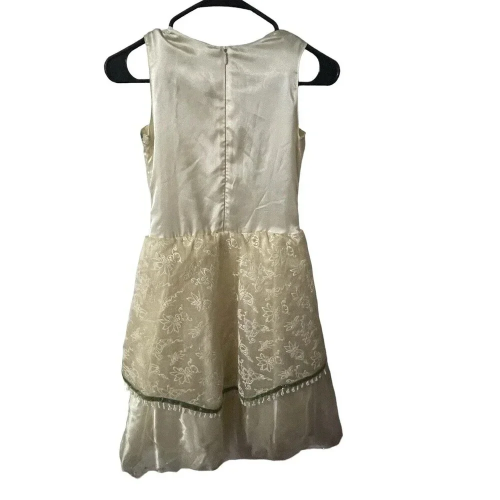 DISNEY STORE PRINCESS TIANA & THE FROG DELUXE WEDDING DRESS ( SZ: M 7/8) RARE